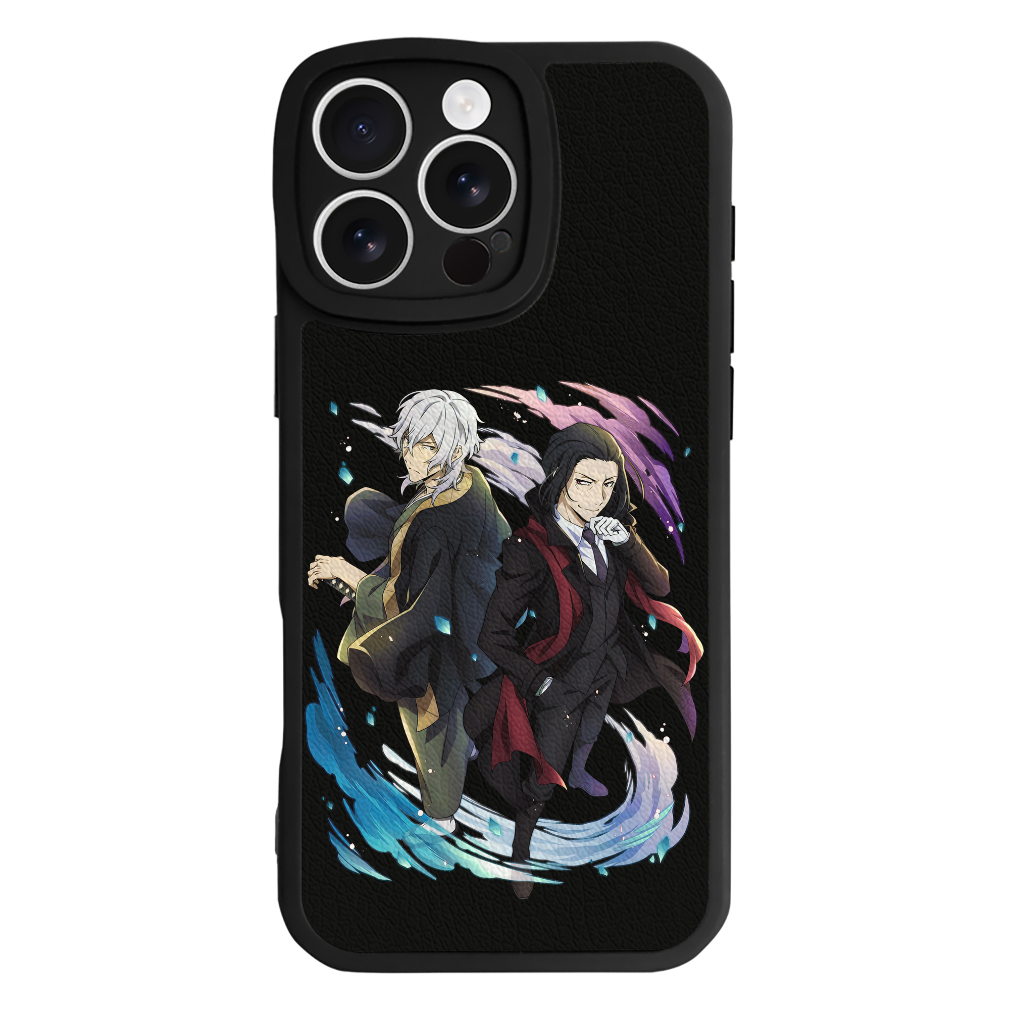 （画像用） 文豪ストレイドッグス Bungo Stray Dogs 【iPhone 16シリーズ対応】シリコンスマホケース（レザー調） 材質：シリコン